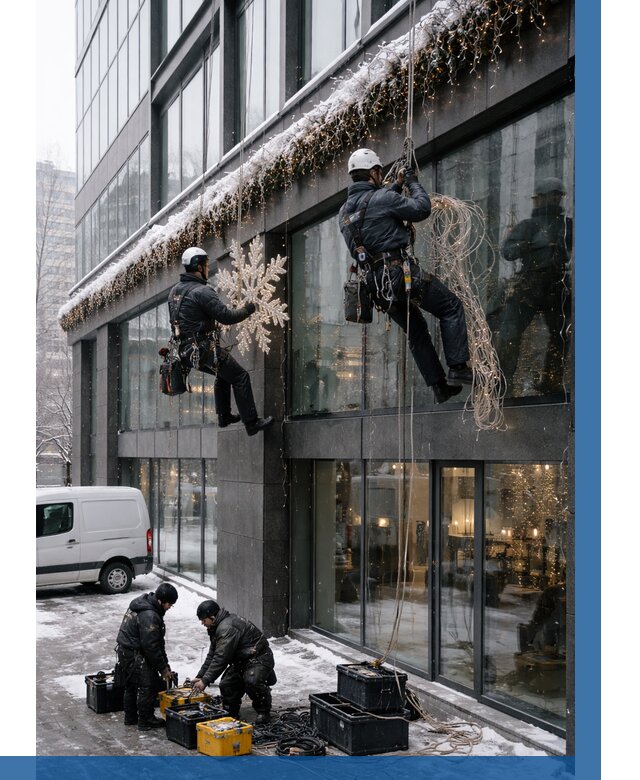 Демонтаж новогоднего оформления в Лесосибирске от 5728 р. | ВЫСОТНИК-Лсс