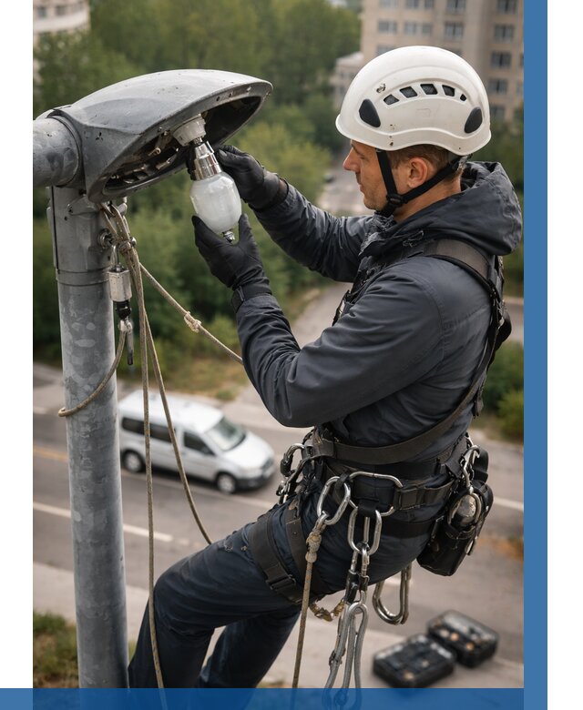 Замена ламп на высоте в Лесосибирске от 2604 р. | ВЫСОТНИК-Лсс