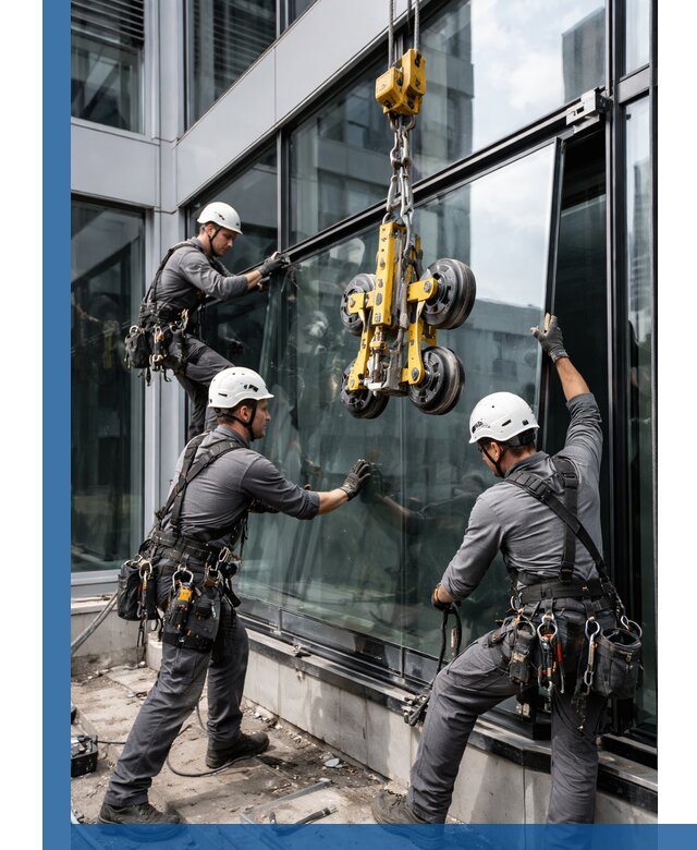 Структурное остекление фасадов в Лесосибирске монтаж и обслуживание