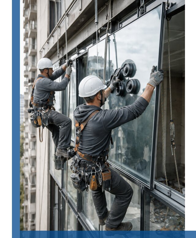 Витражное остекление фасадов и лоджий в Лесосибирске под ключ