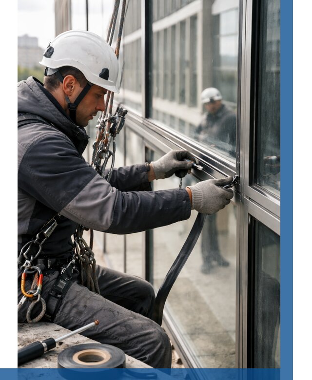 Ремонт витражных конструкций в Лесосибирске от 3645 р. | ВЫСОТНИК-Лсс