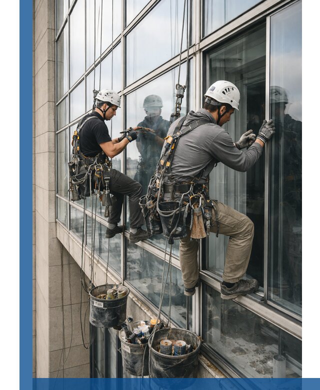 Ремонт витражных конструкций и фасадного остекления в Лесосибирске