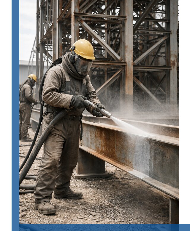 Пескоструйная очистка металлоконструкций в Лесосибирске промышленная