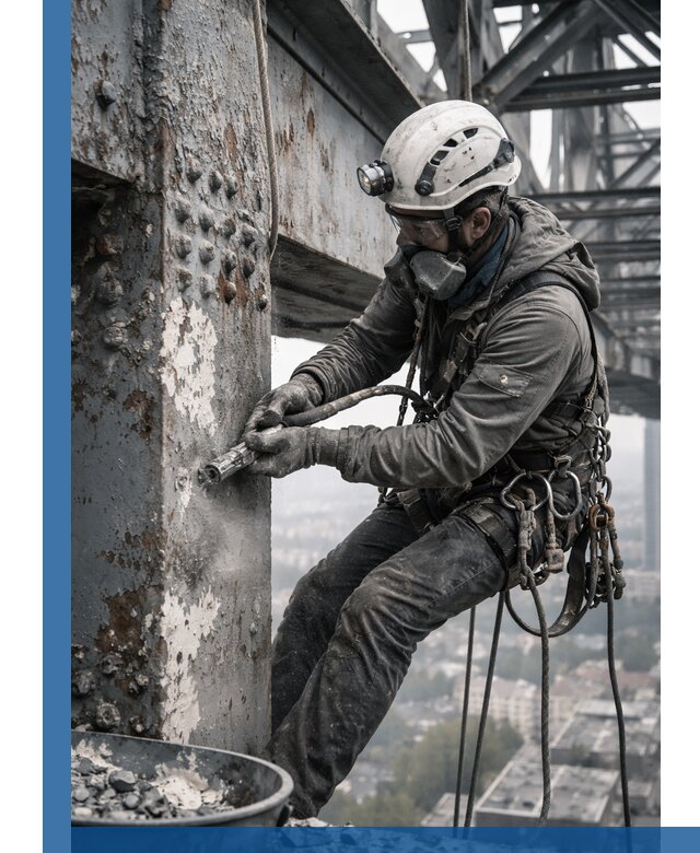 Удаление старой краски с металлических конструкций в Лесосибирске