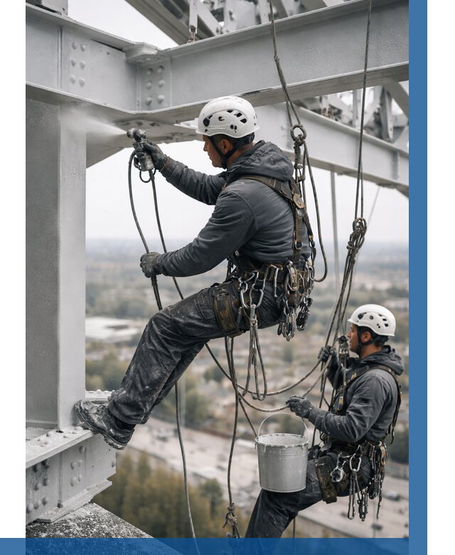 Покраска металлоконструкций на высоте в Лесосибирске 365 р |ВЫСОТНИК-Лсс