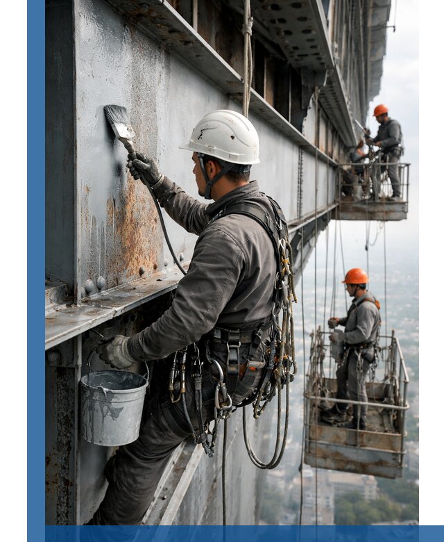 Покраска металлоконструкций на высоте в Лесосибирске профессионально