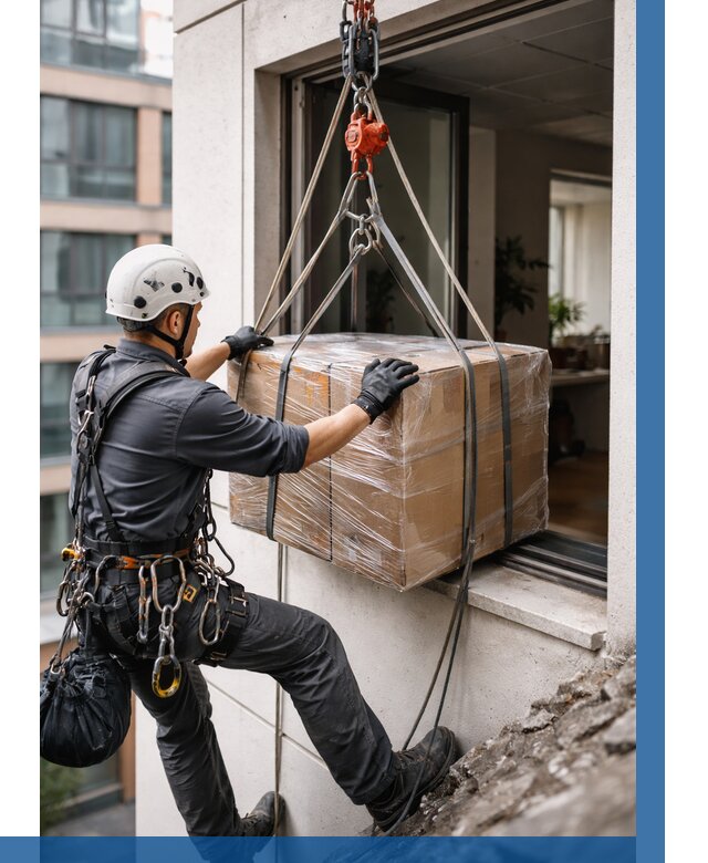 Подъем груза через окно в Лесосибирске от 4687 р. | ВЫСОТНИК-Лсс