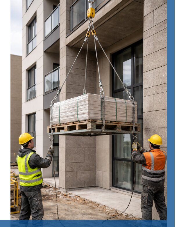 Подъем керамогранита на этаж в Лесосибирске от 3645 р. | ВЫСОТНИК-Лсс