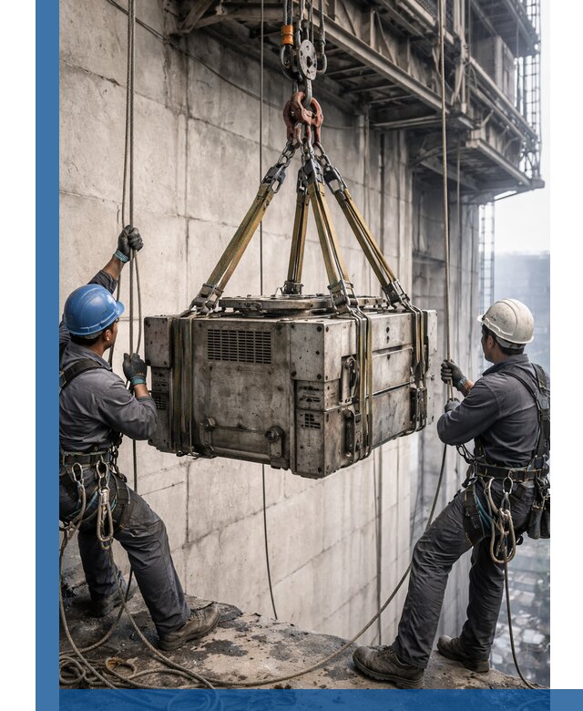 Такелажные работы на высоте, подъем и монтаж грузов в Лесосибирске