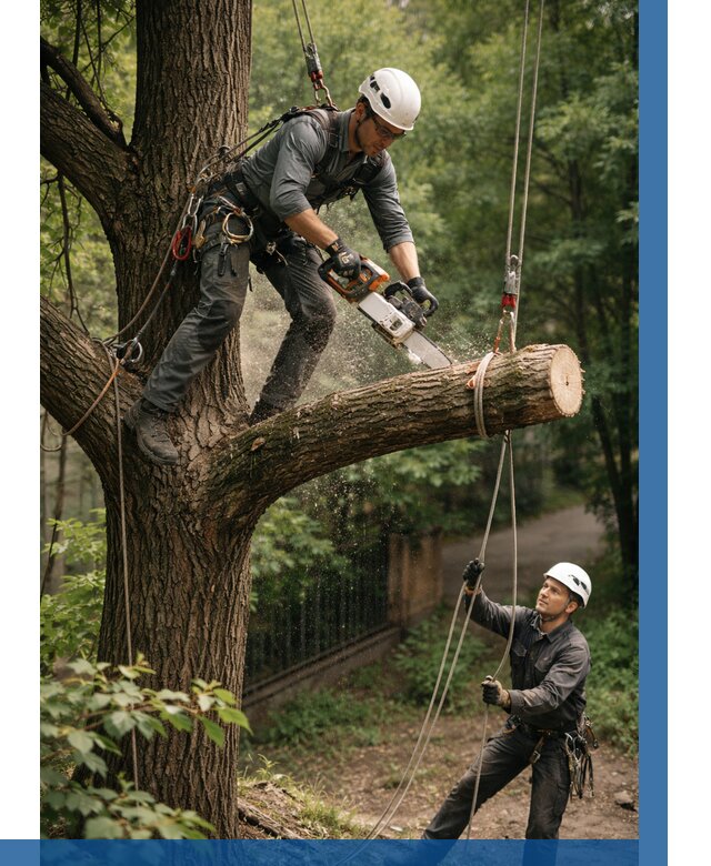 Спил деревьев альпинистами в Лесосибирске от 8332 р. | ВЫСОТНИК-Лсс
