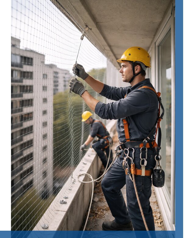 Монтаж сетки от птиц в Лесосибирске от 4687 р. | ВЫСОТНИК-Лсс